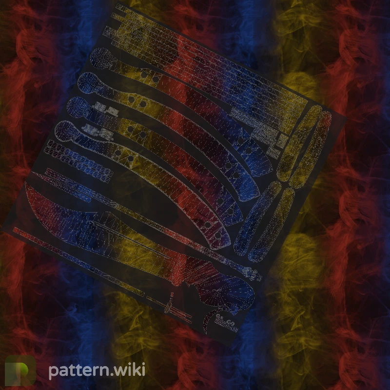 Butterfly Knife Marble Fade seed 7 pattern template