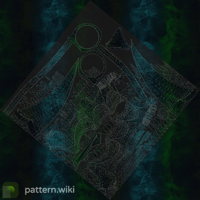 Karambit Gamma Doppler seed 201 pattern template