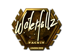 Sticker waterfaLLZ (Gold) | London 2018 preview