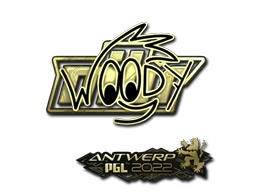 Sticker WOOD7 (Gold) | Antwerp 2022 preview