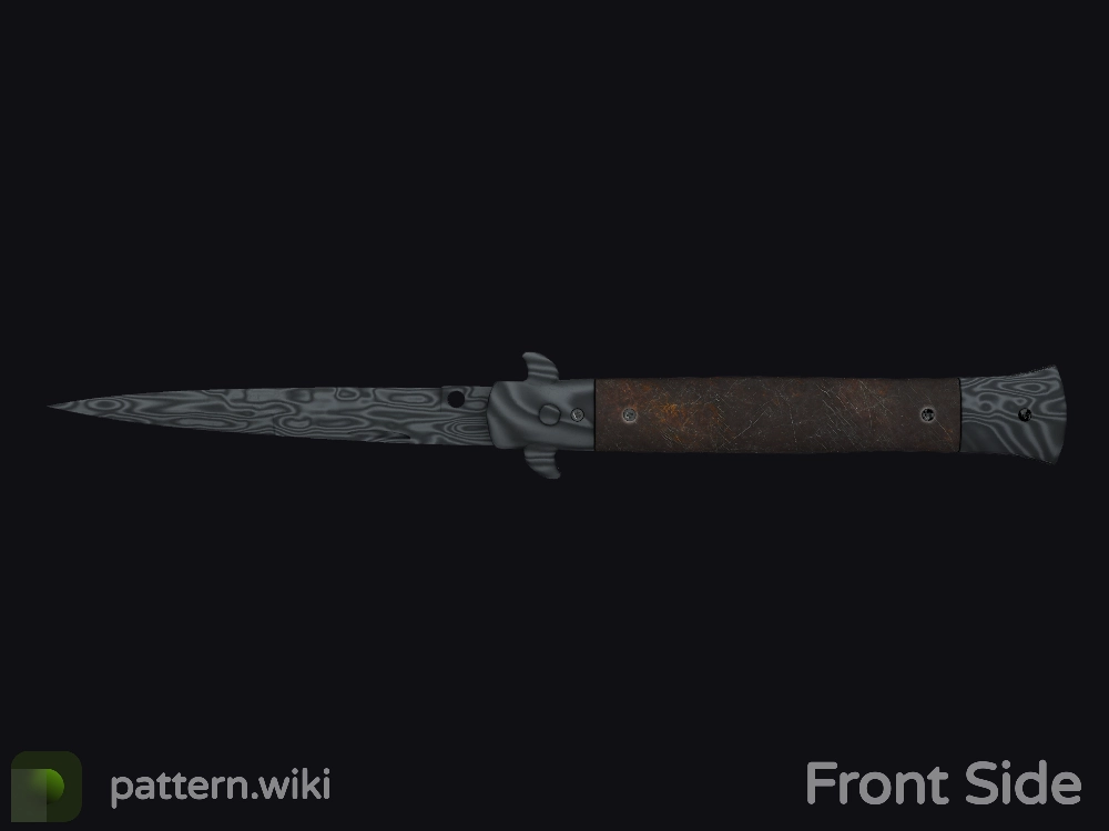 Stiletto Knife Damascus Steel seed 999