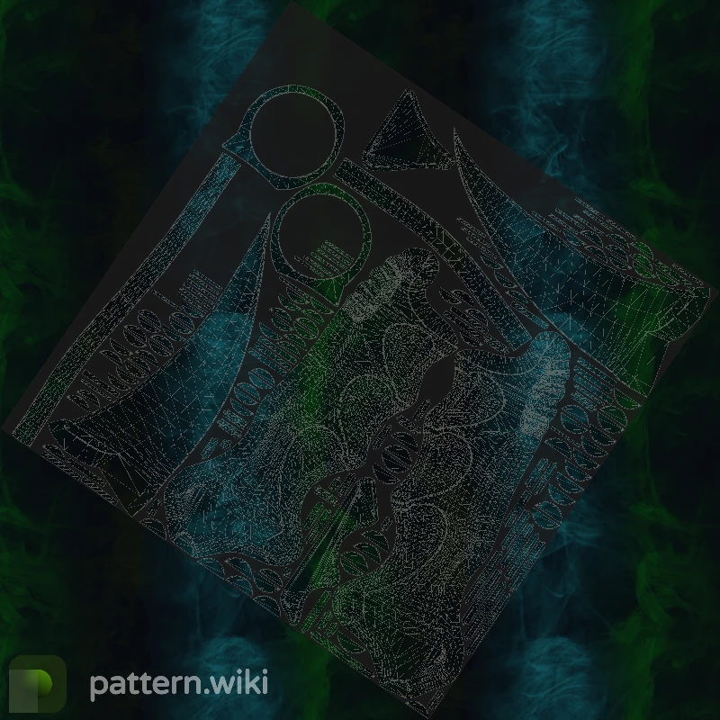 Karambit Gamma Doppler seed 240 pattern template