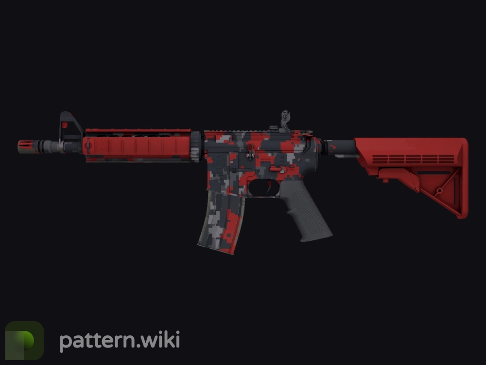 M4A4 Red DDPAT seed 619