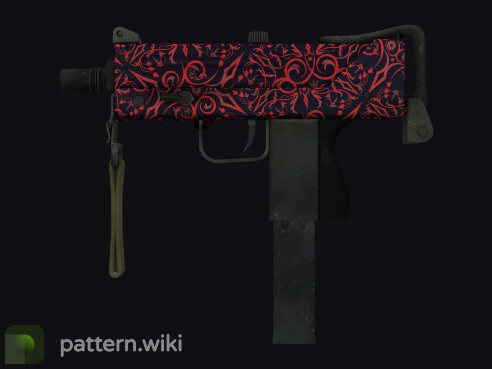 MAC-10 Red Filigree seed 287