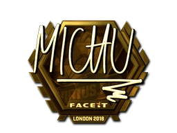 Sticker MICHU (Gold) | London 2018 preview