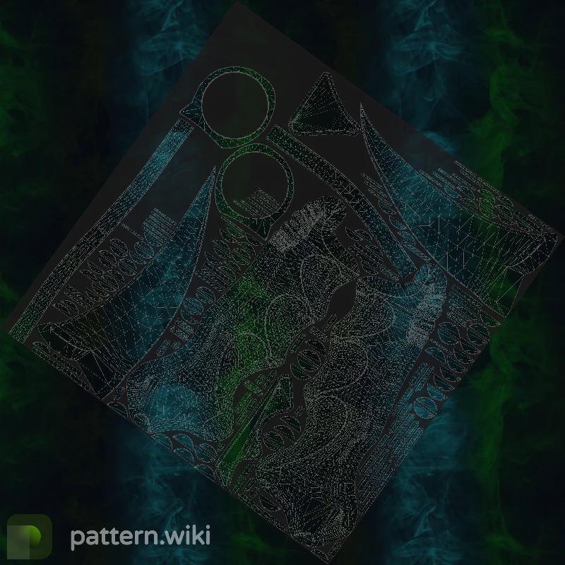 Karambit Gamma Doppler seed 389 pattern template