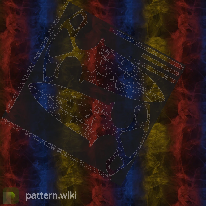 Shadow Daggers Marble Fade seed 115 pattern template