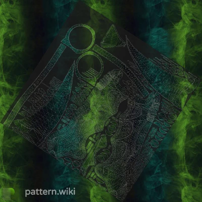 Karambit Gamma Doppler seed 97 pattern template