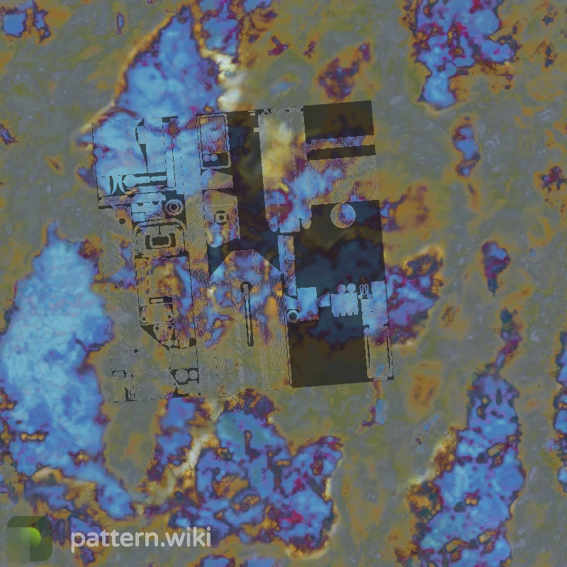 MAC-10 Case Hardened seed 541 pattern template