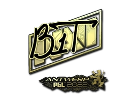 Sticker b1t (Gold) | Antwerp 2022 preview