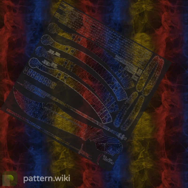 Butterfly Knife Marble Fade seed 407 pattern template