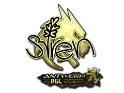 Sticker S1ren (Gold) | Antwerp 2022 preview