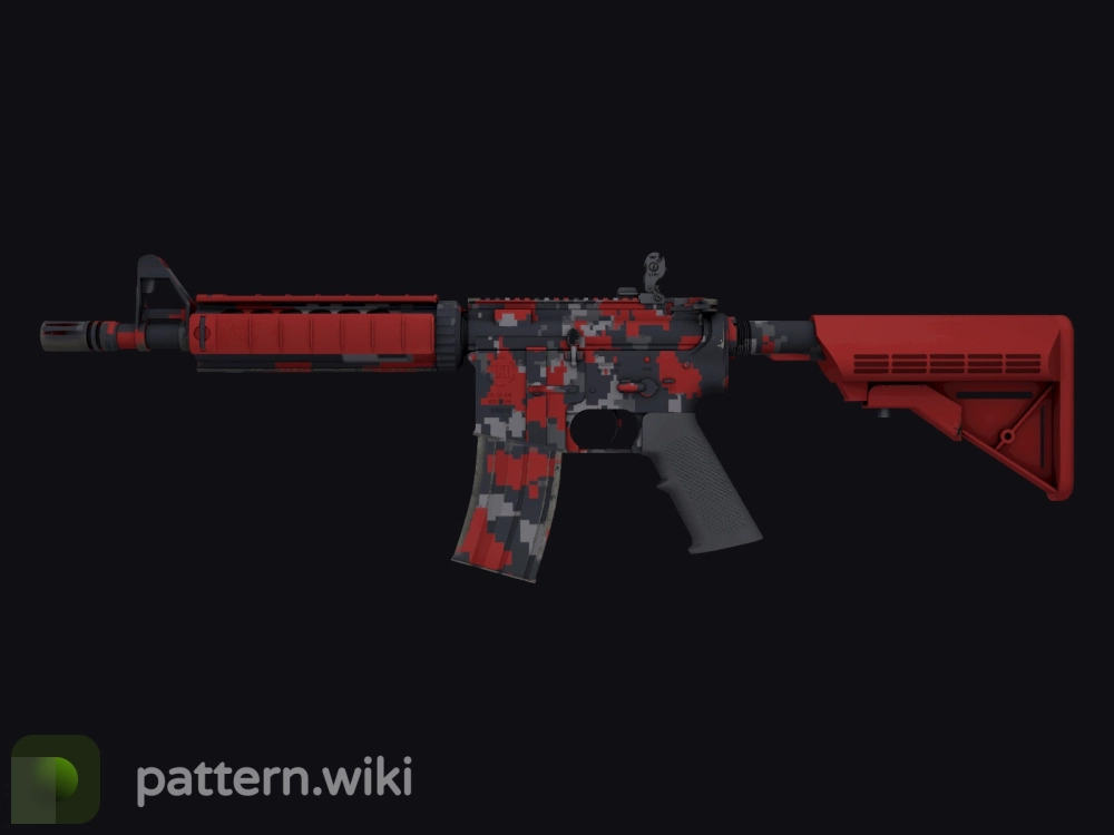 M4A4 Red DDPAT seed 444