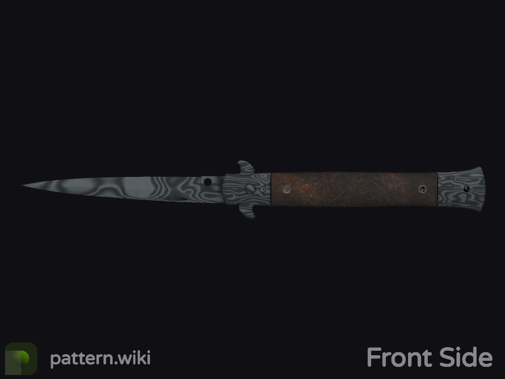 Stiletto Knife Damascus Steel seed 743