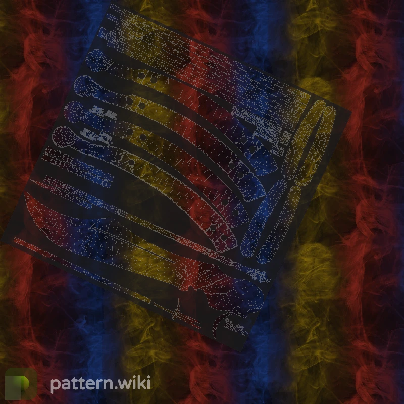 Butterfly Knife Marble Fade seed 1 pattern template