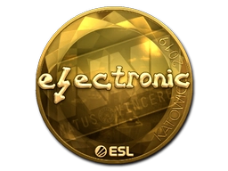 Sticker electronic (Gold) | Katowice 2019 preview