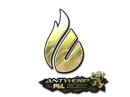 Sticker Copenhagen Flames (Gold) | Antwerp 2022 preview