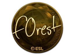 Sticker f0rest (Gold) | Katowice 2019 preview