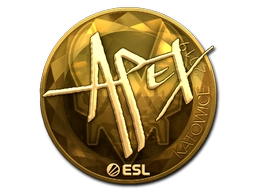 Sticker apEX (Gold) | Katowice 2019 preview