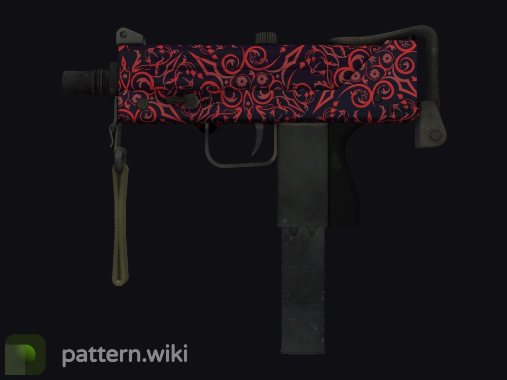 MAC-10 Red Filigree seed 121