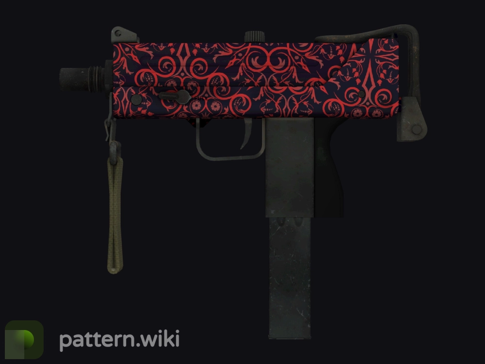 MAC-10 Red Filigree seed 269