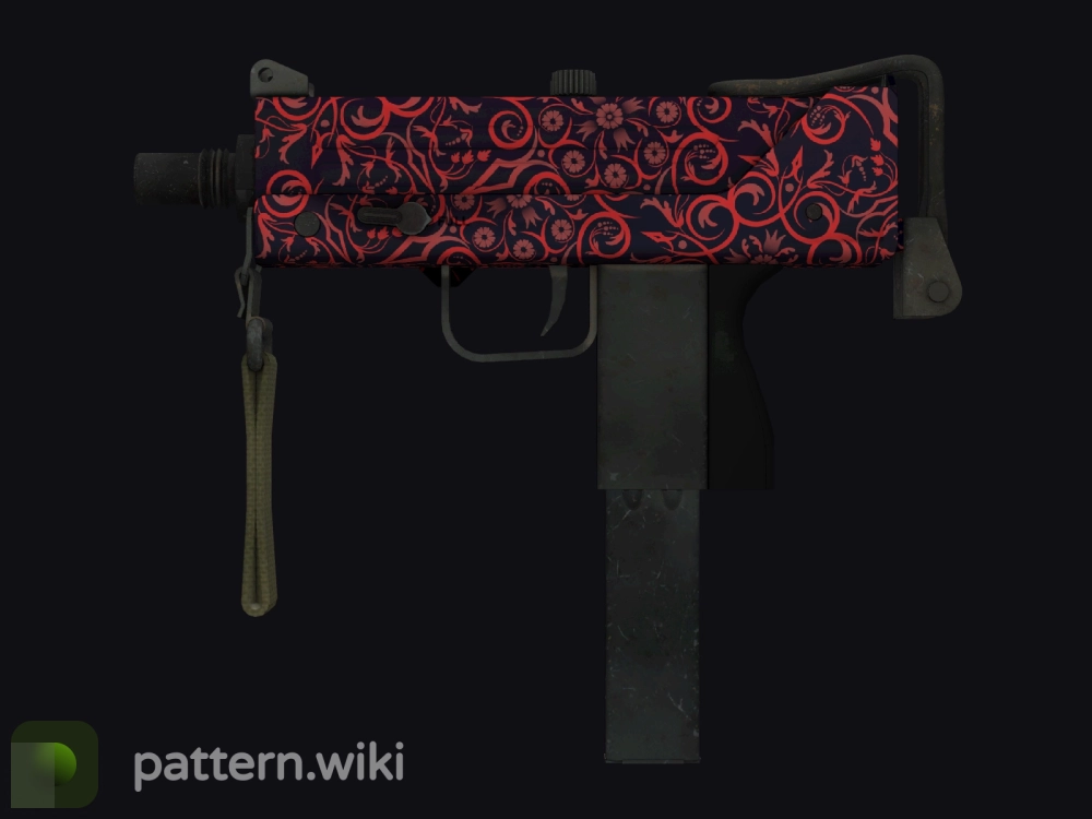 MAC-10 Red Filigree seed 502