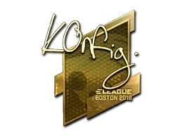 Sticker k0nfig (Gold) | Boston 2018 preview