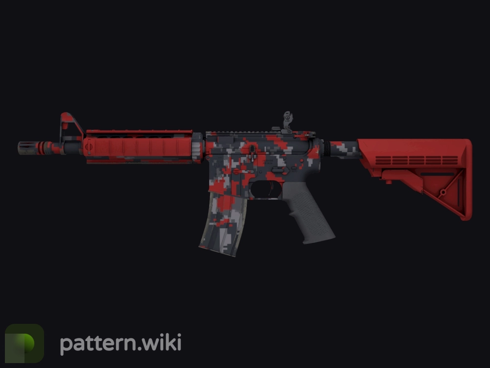 M4A4 Red DDPAT seed 717