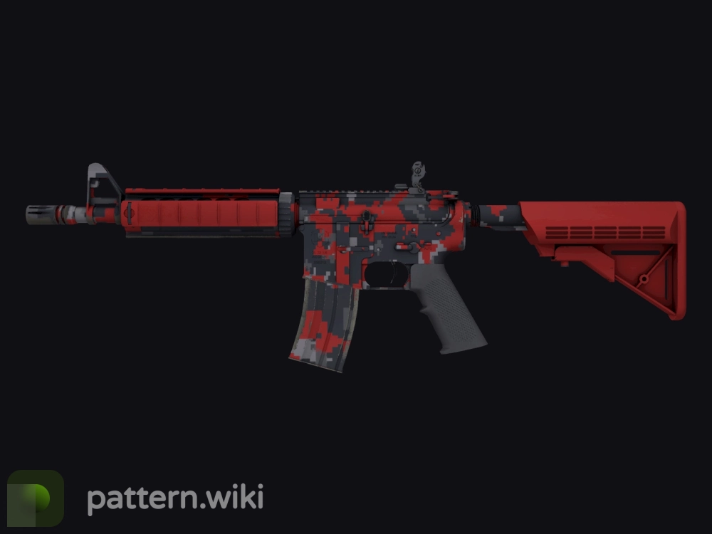 M4A4 Red DDPAT seed 261