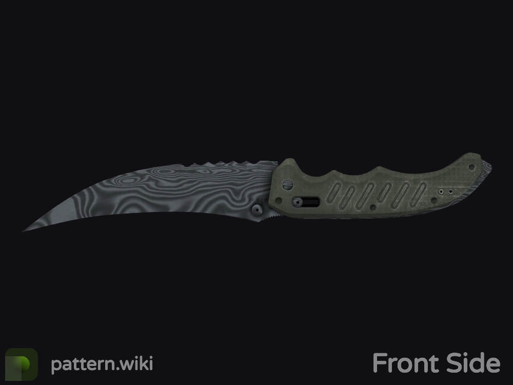 Flip Knife Damascus Steel seed 142