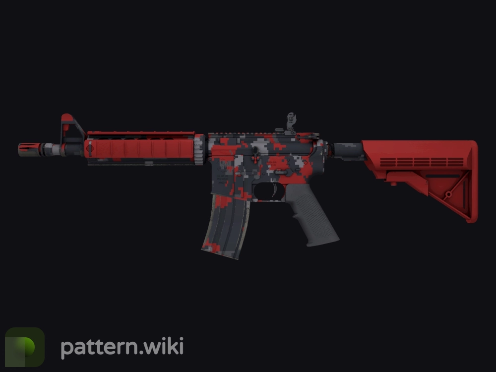 M4A4 Red DDPAT seed 697