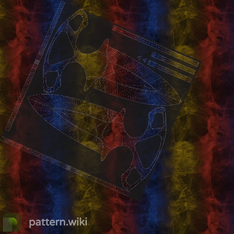 Shadow Daggers Marble Fade seed 71 pattern template