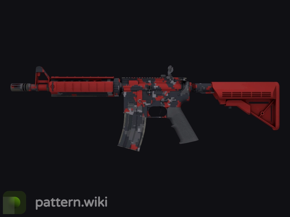 M4A4 Red DDPAT seed 990