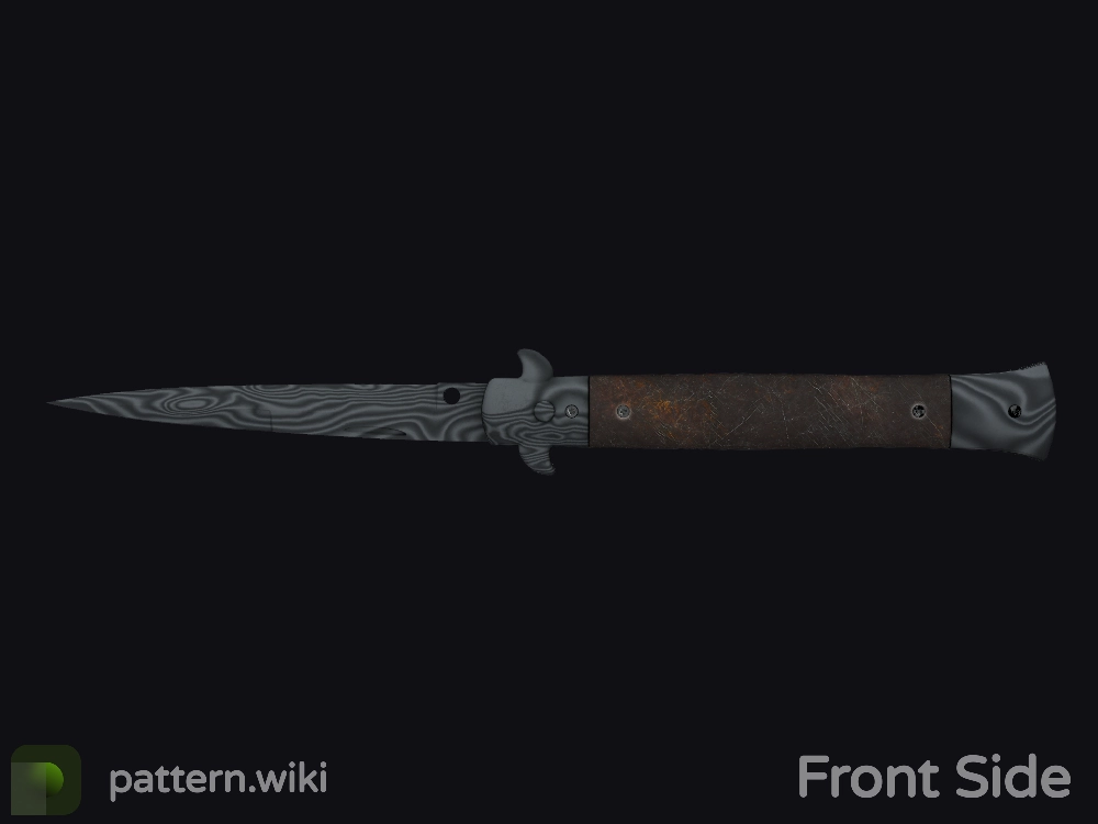 Stiletto Knife Damascus Steel seed 192