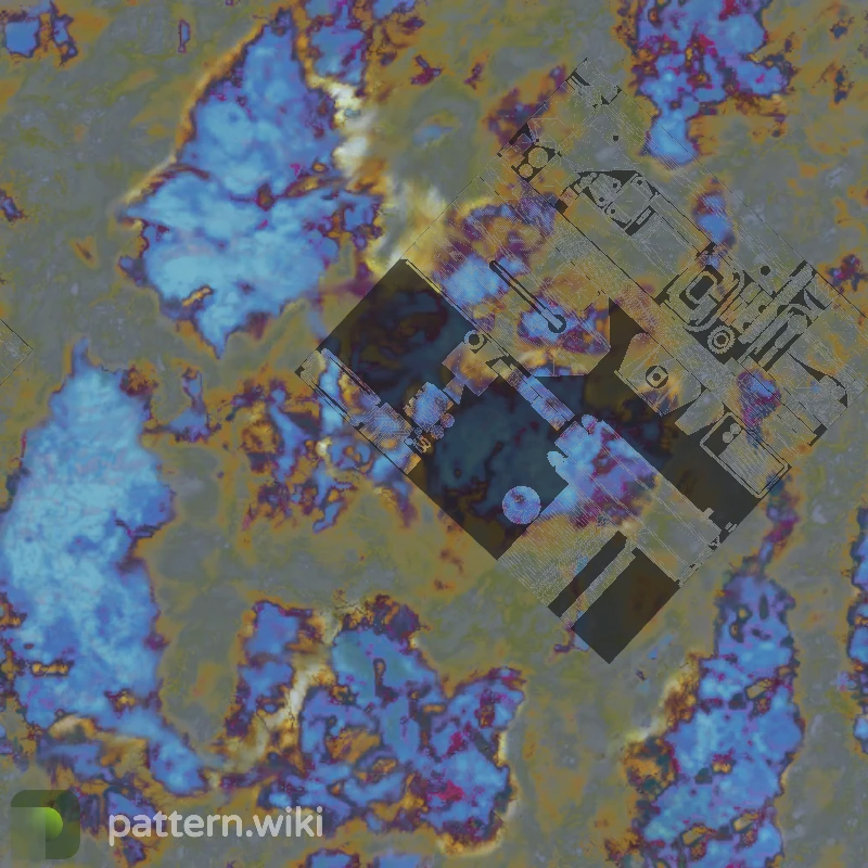 MAC-10 Case Hardened seed 963 pattern template