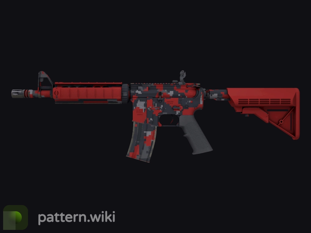 M4A4 Red DDPAT seed 718