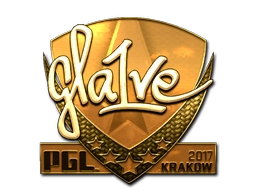 Sticker gla1ve (Gold) | Krakow 2017 preview