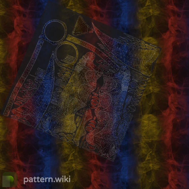 Karambit Marble Fade seed 805 pattern template