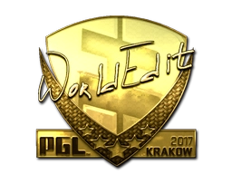 Sticker WorldEdit (Gold) | Krakow 2017 preview